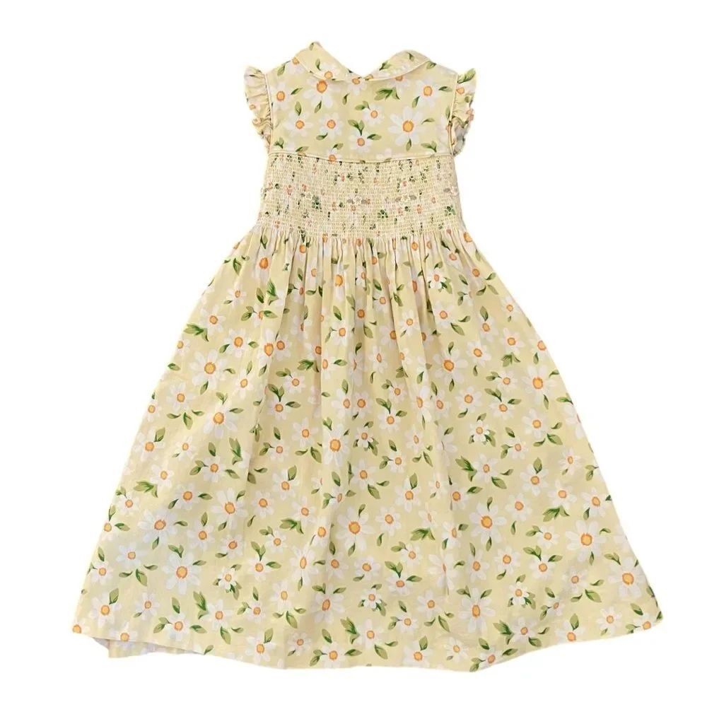 Vintage Laura Ashley Yellow Daisy Corduroy Dress
